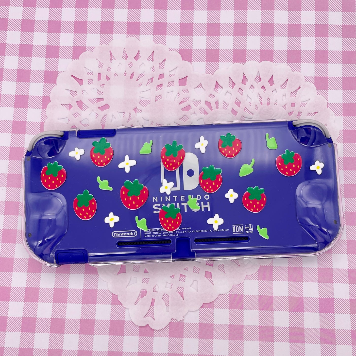Strawberry Clear Nintendo Switch Lite Case image 0