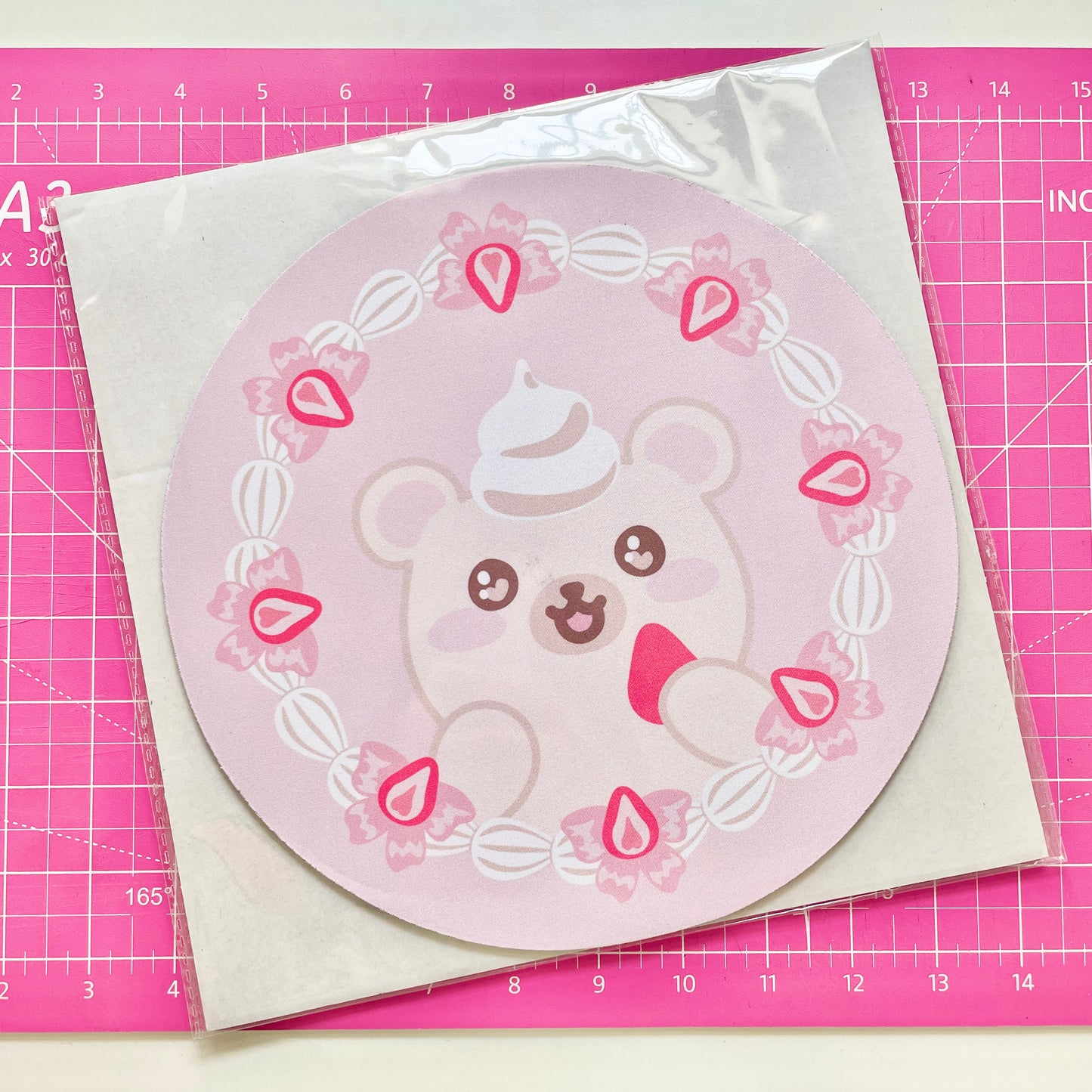 Strawbearies & Cream Mouse Pad image 2