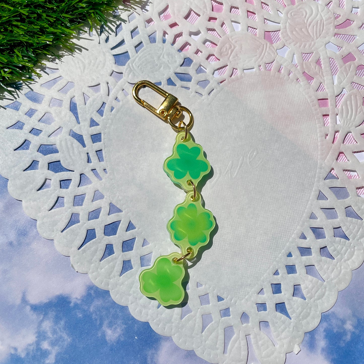 Lucky Clover Linked Keychain