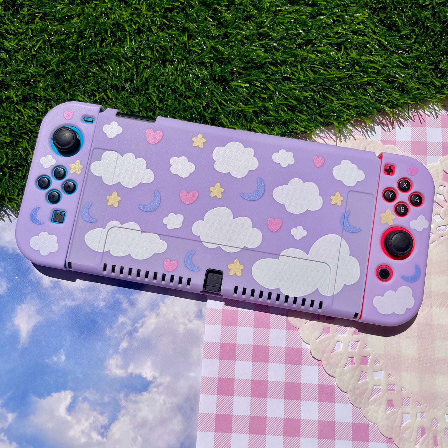 Purple Dreamy Cloud Nintendo Switch OLED Case