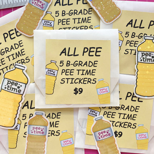 B-Grade Pee Time Sticker Pack image 0