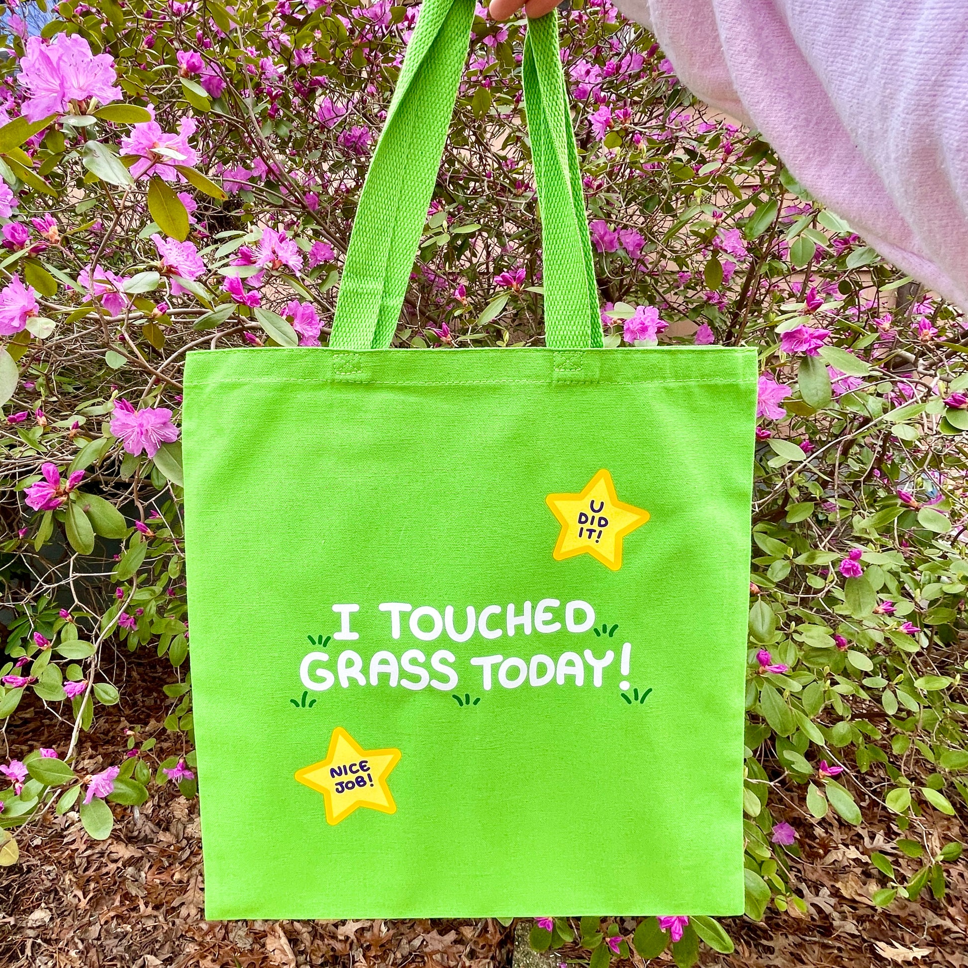 I Touched Grass Today Tote Bag image 1