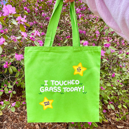 I Touched Grass Today Tote Bag image 1