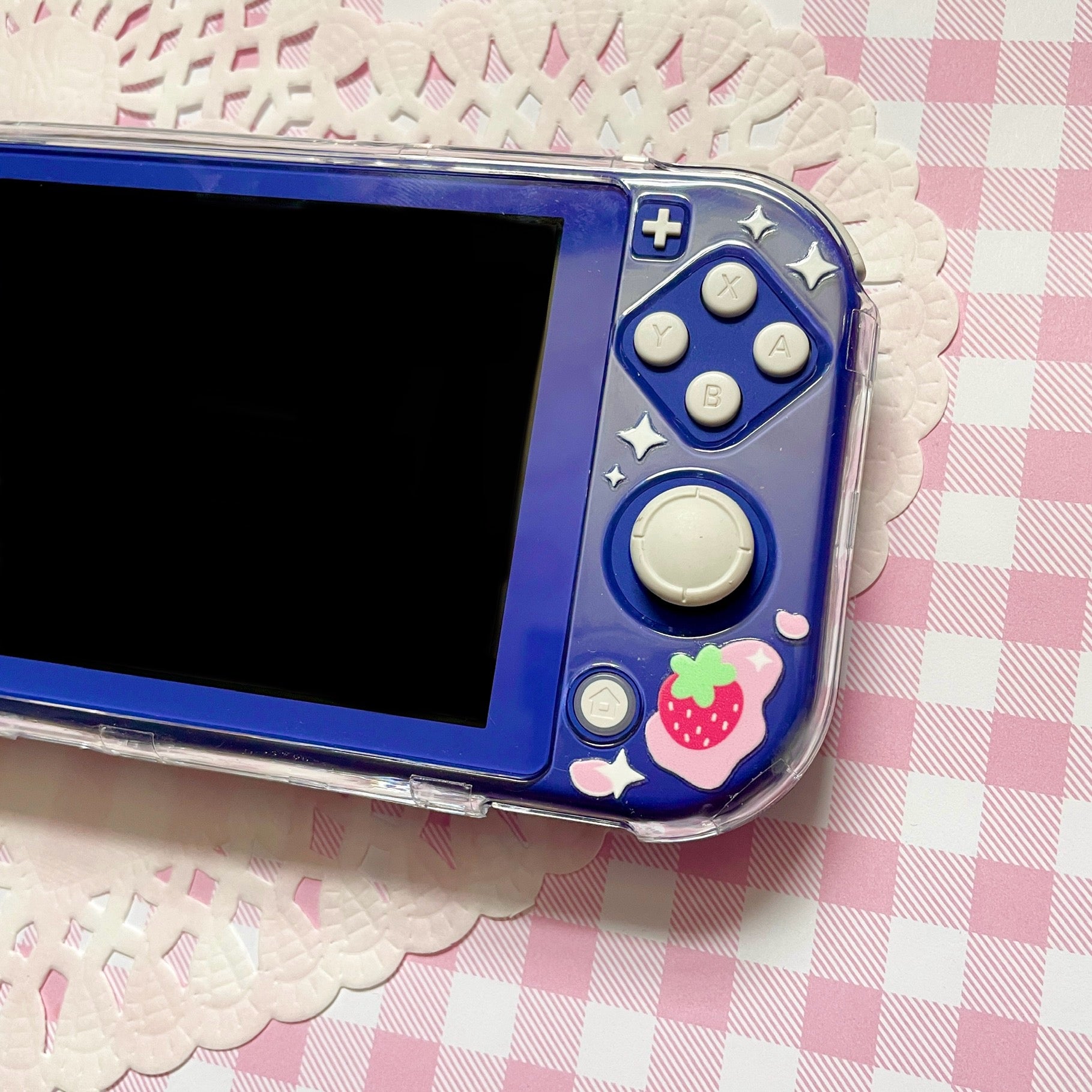Strawberry Milk Clear Nintendo Switch Lite Case image 5