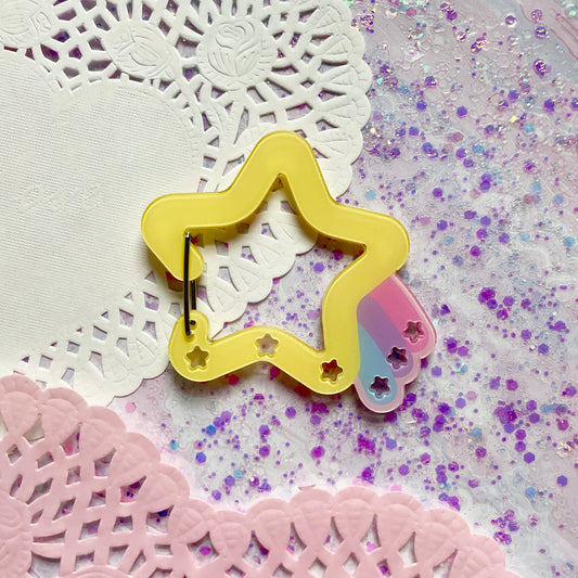 Shooting Star Acrylic Carabiner image 0