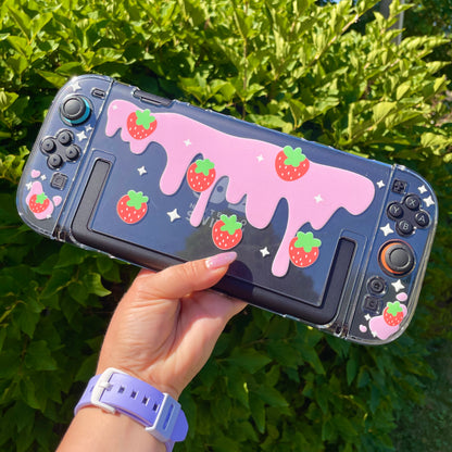 Strawberry Milk Clear Nintendo Switch 2 Case image 2