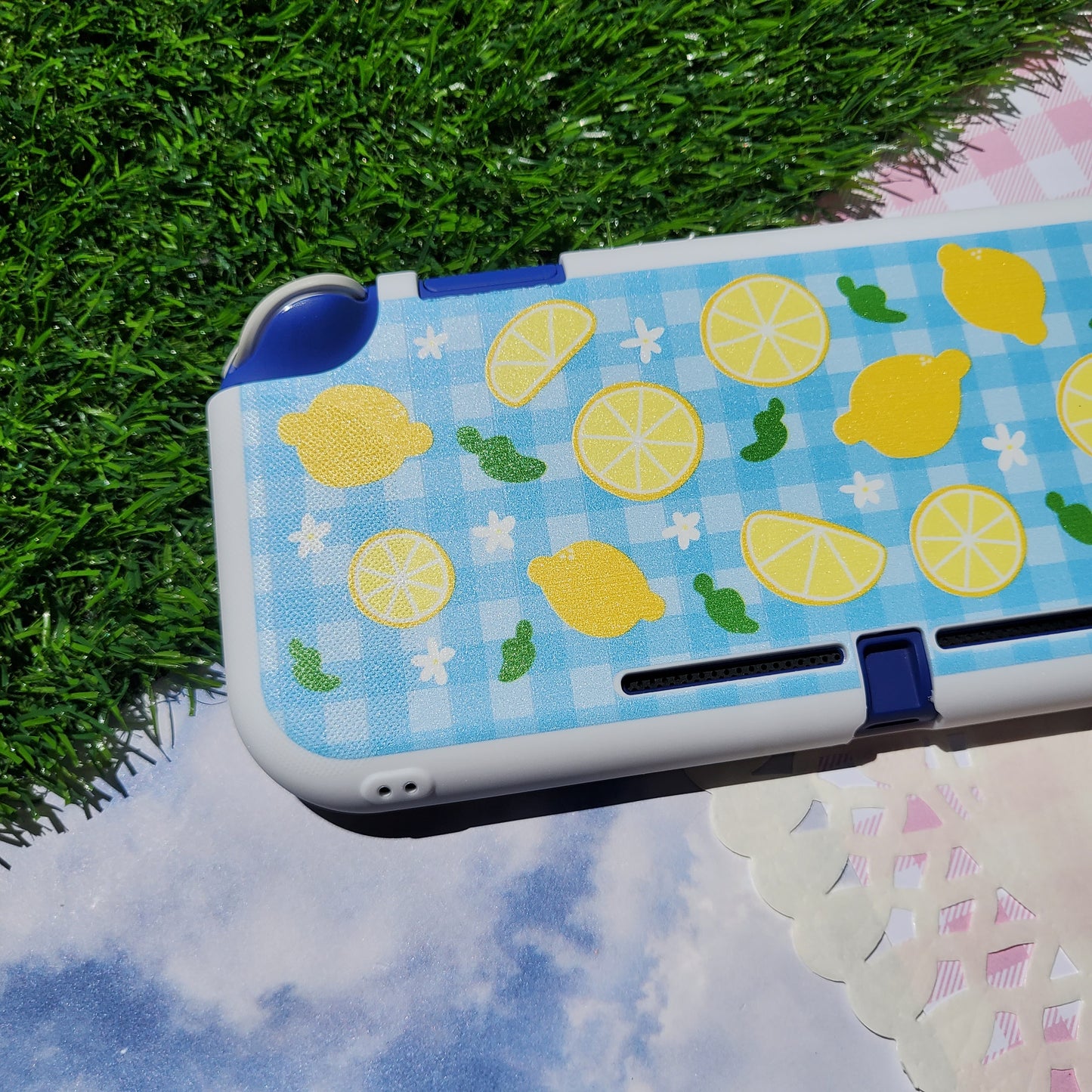 Lemon Gingham Nintendo Switch Lite Case