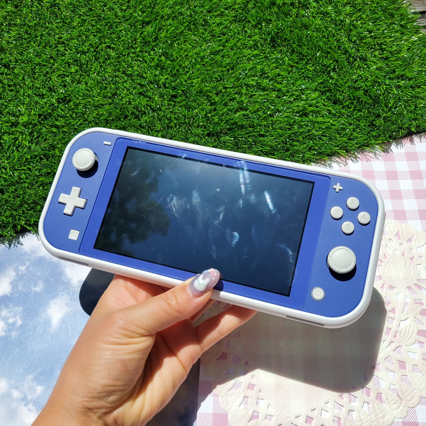 Lemon Gingham Nintendo Switch Lite Case