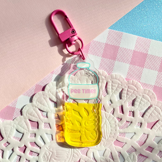 Pee Time Translucent Acrylic Charm image 0