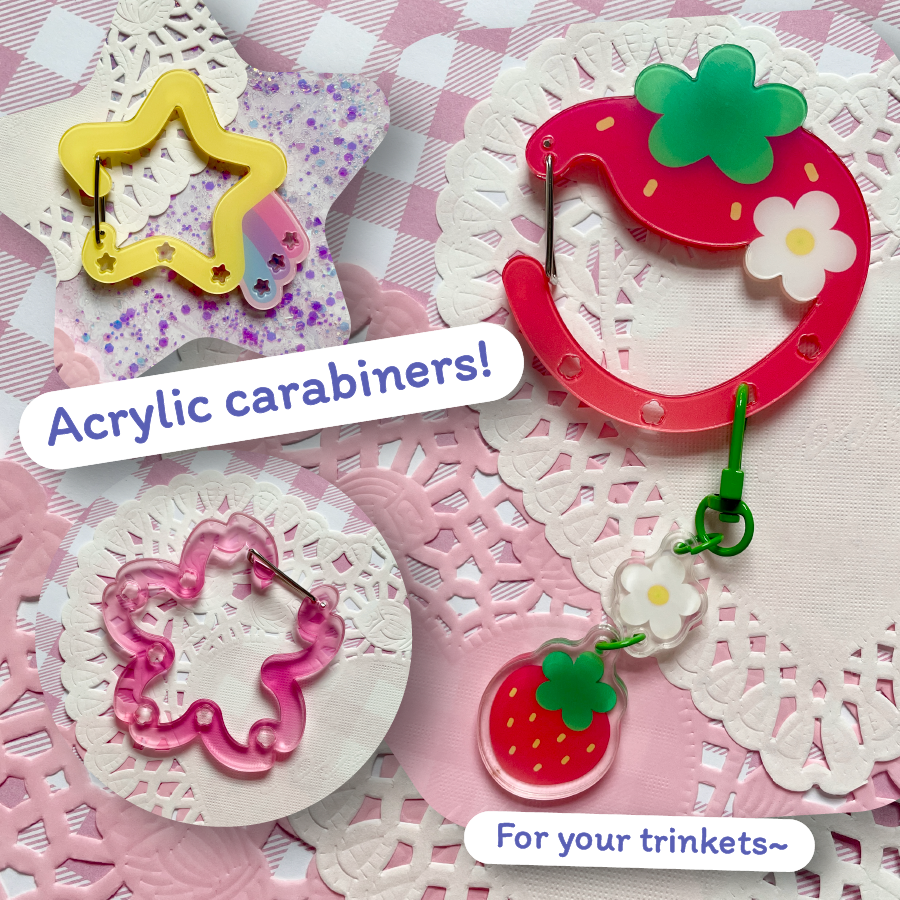 Strawberry Acrylic Carabiner image 3