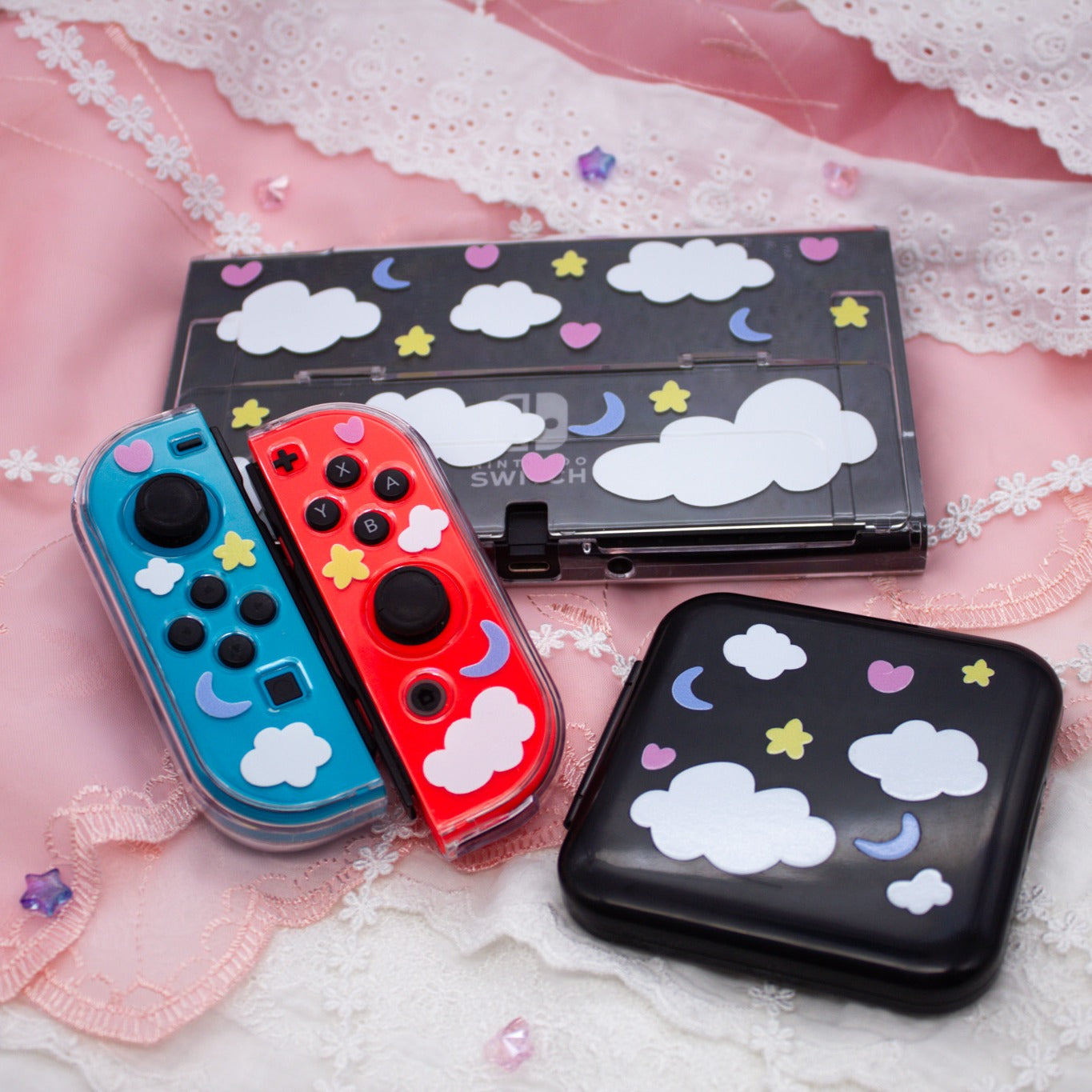 Dreamy Cloud Clear Nintendo Switch OLED Case image 2