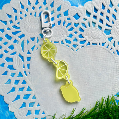 Translucent Lemon Linked Keychain image 5