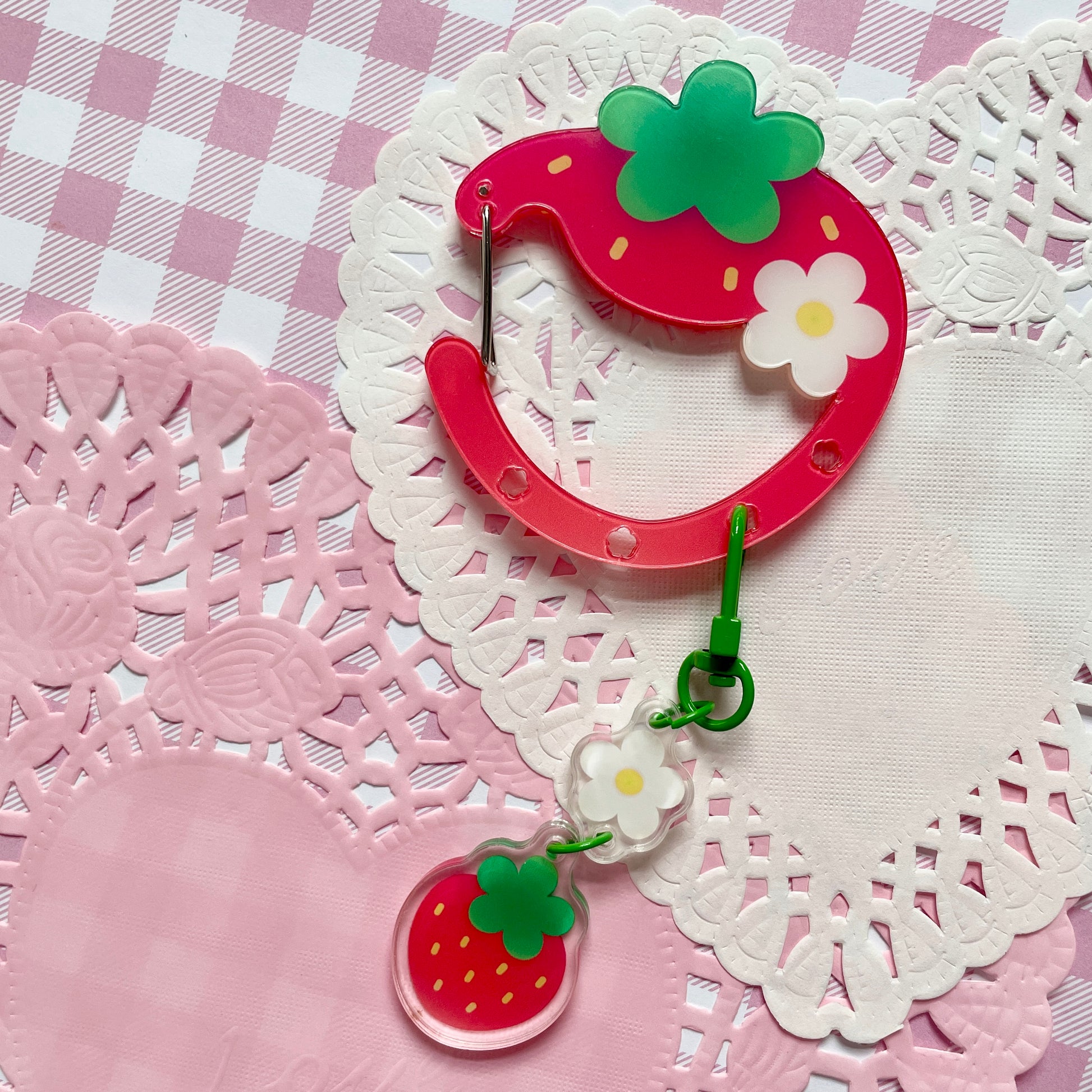 Red Strawberry Keychain image 1