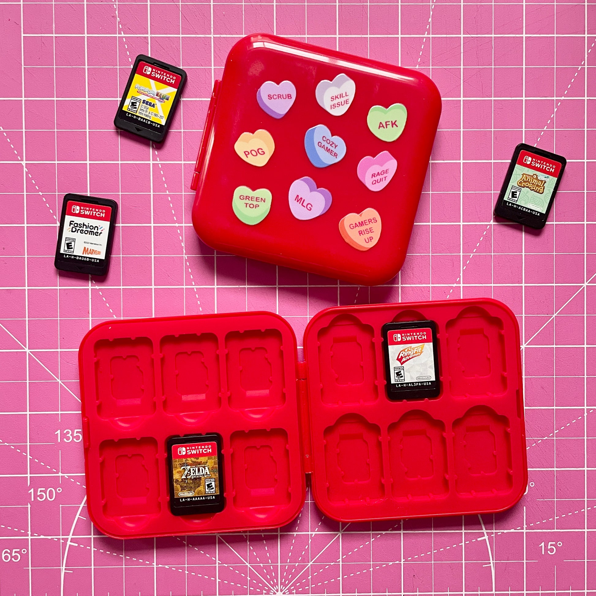 Gamer Candy Hearts Switch Game Case image 2