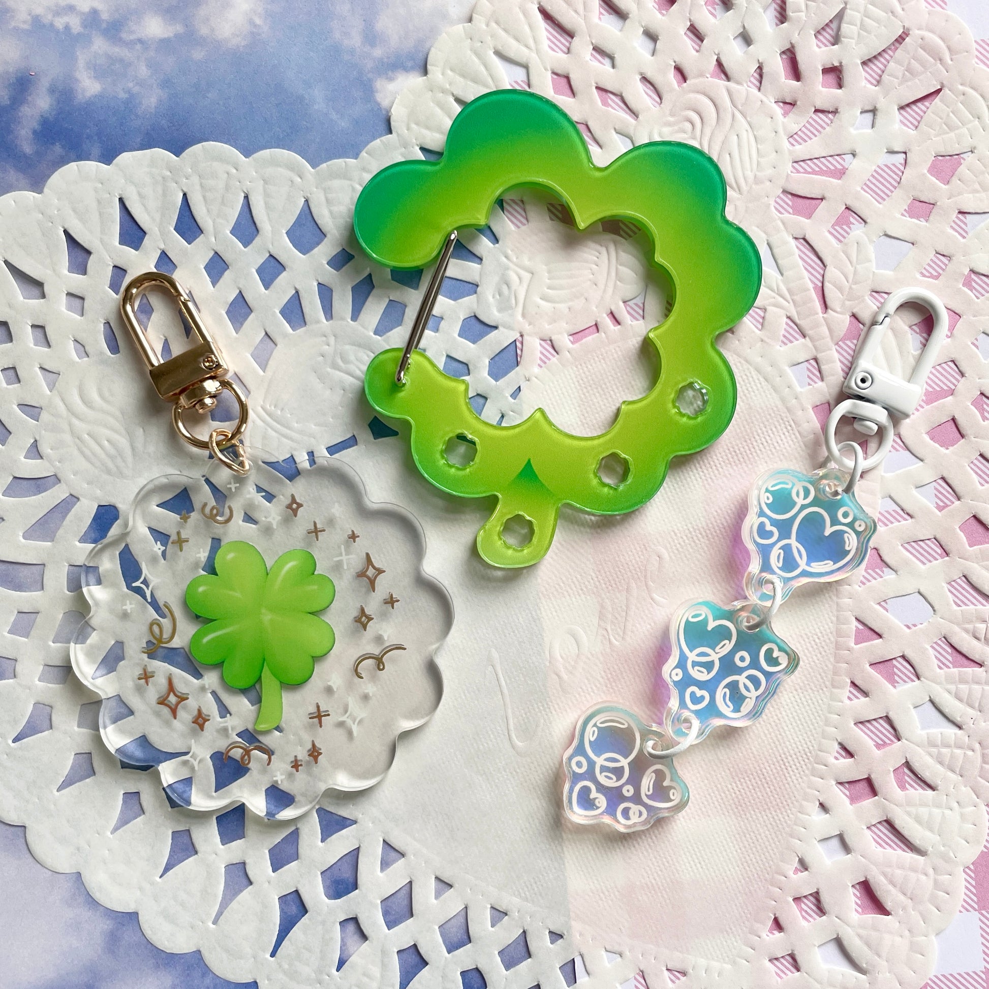 Lucky Clover Acrylic Carabiner image 4