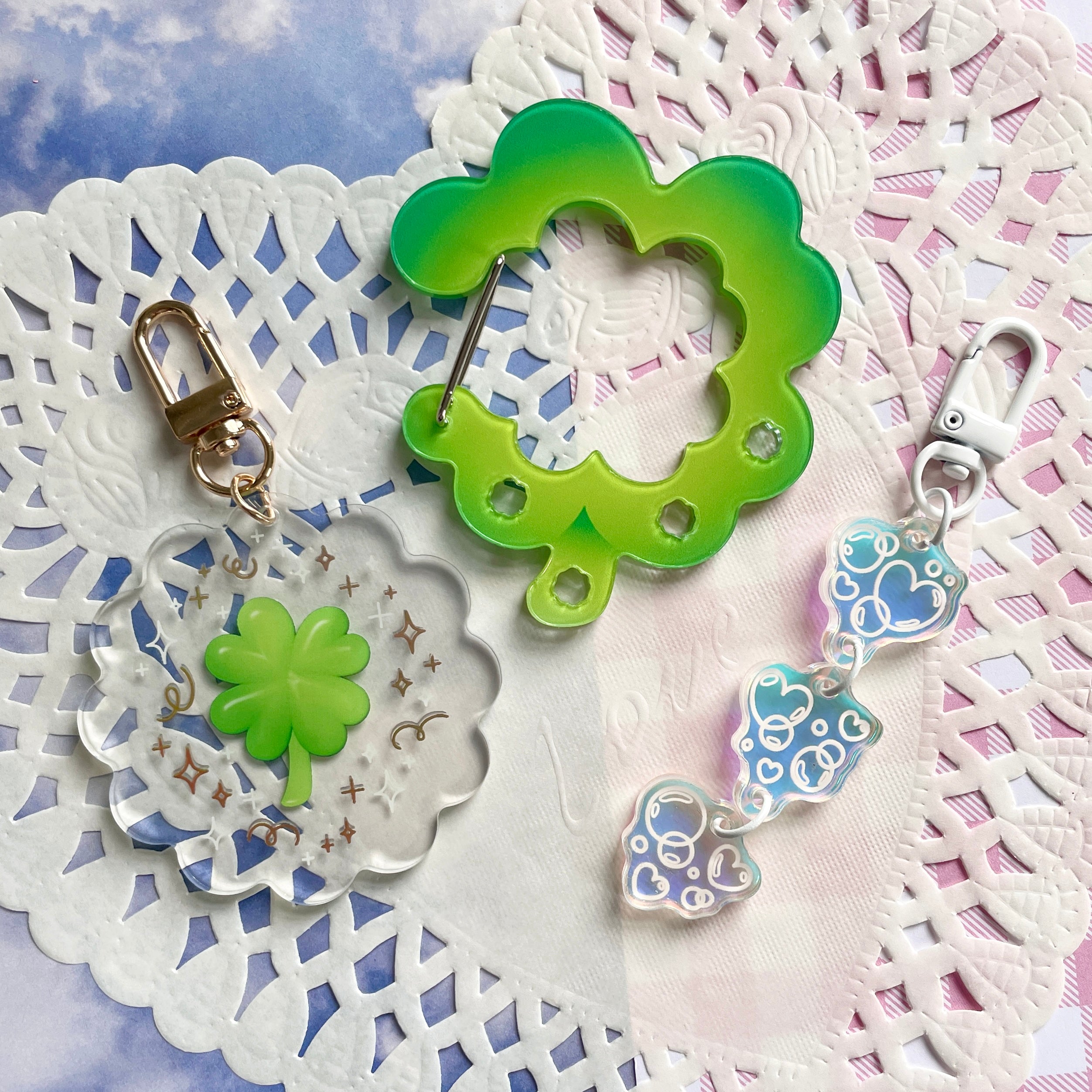 Lucky Clover Acrylic Carabiner image 4