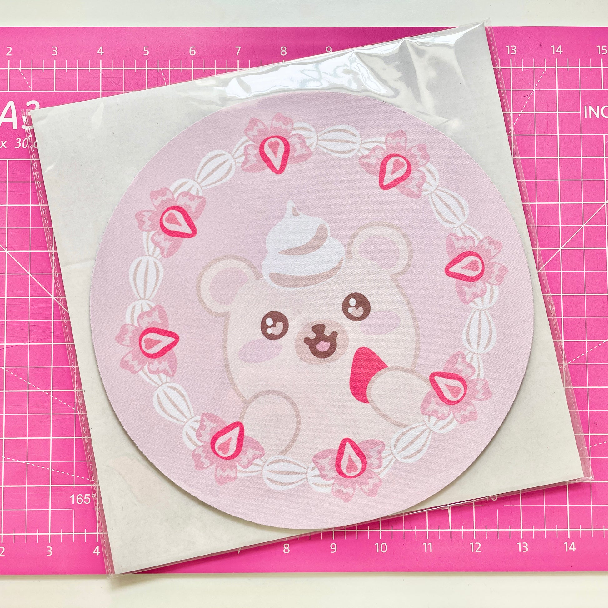 Strawbearies & Cream Mouse Pad image 2