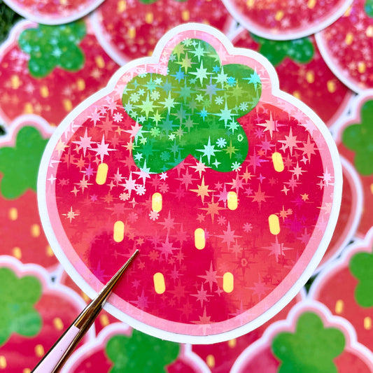Red Strawberry Sticker image 0