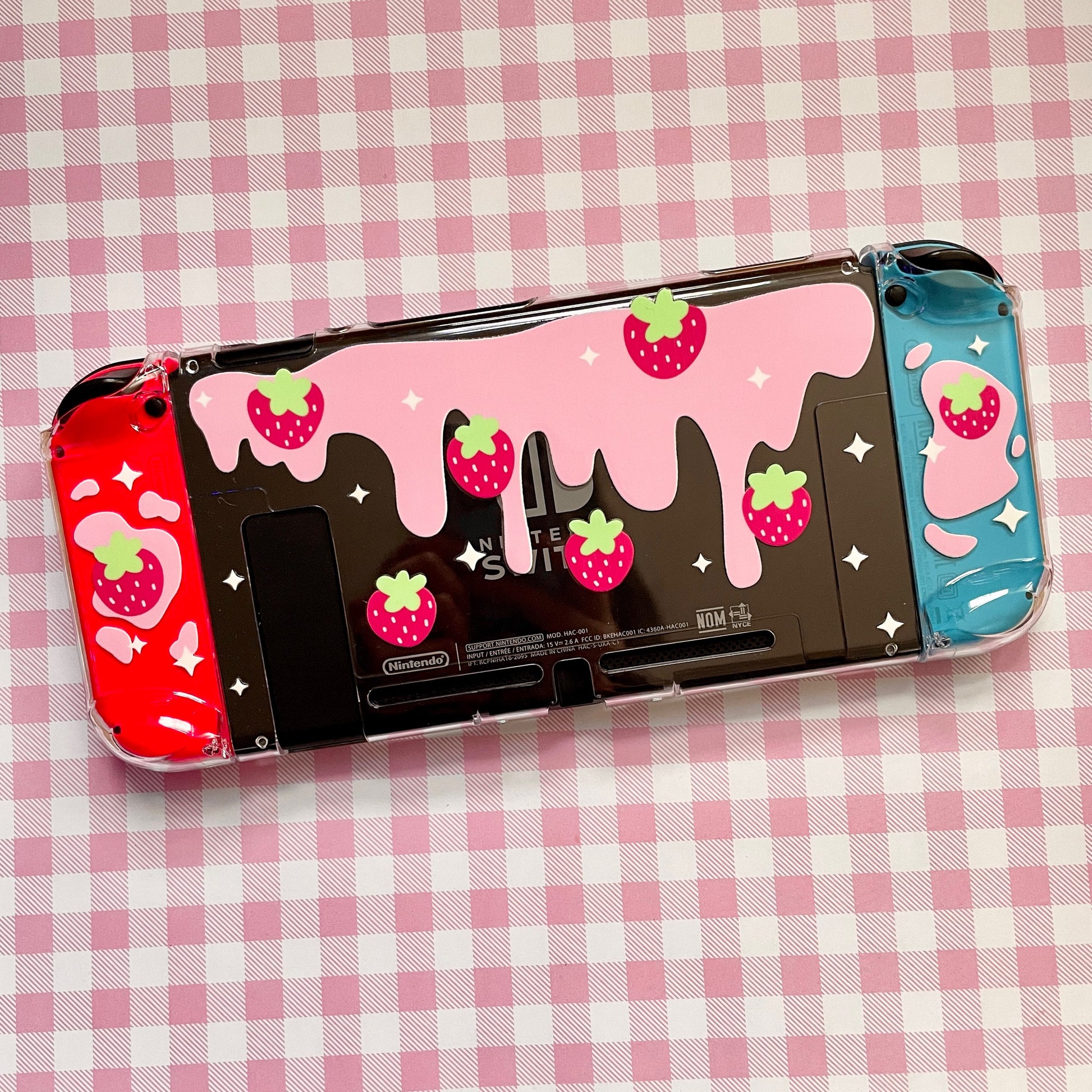Strawberry Milk Clear Nintendo Switch Case image 2