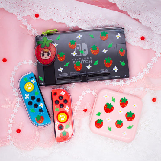 Strawberry Clear Nintendo Switch Case image 0