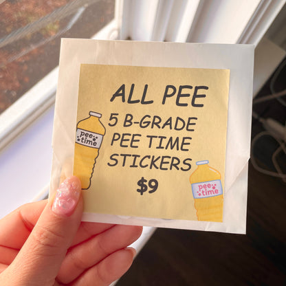 B-Grade Pee Time Sticker Pack image 1