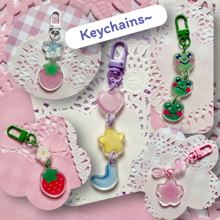 Fabric Frogs Keychain image 3