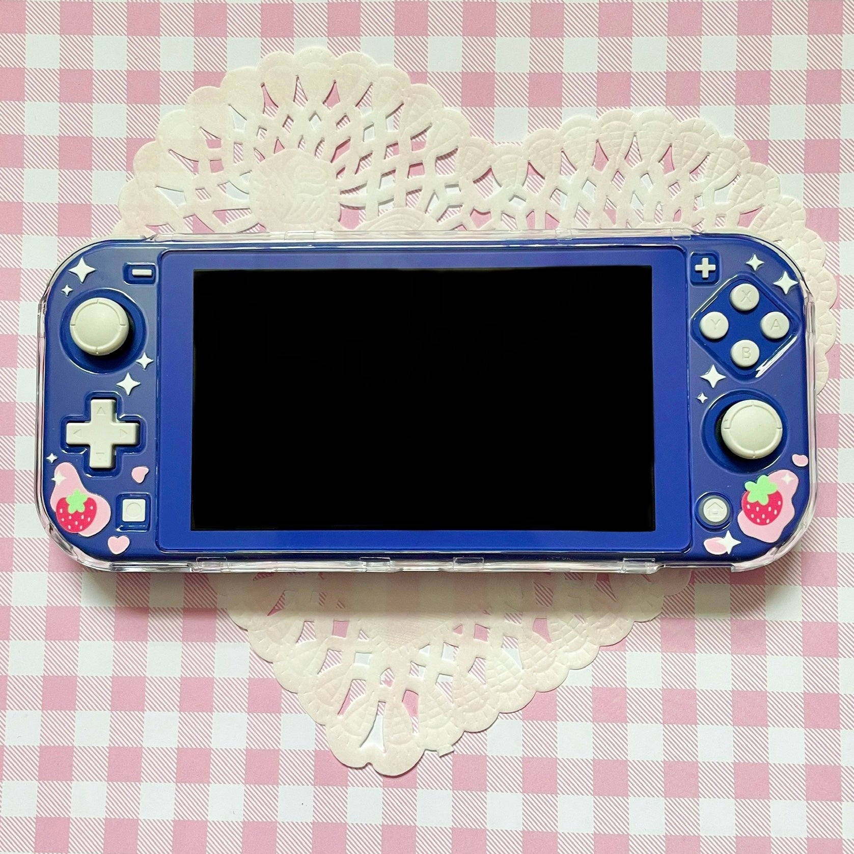 Strawberry Milk Clear Nintendo Switch Lite Case image 1