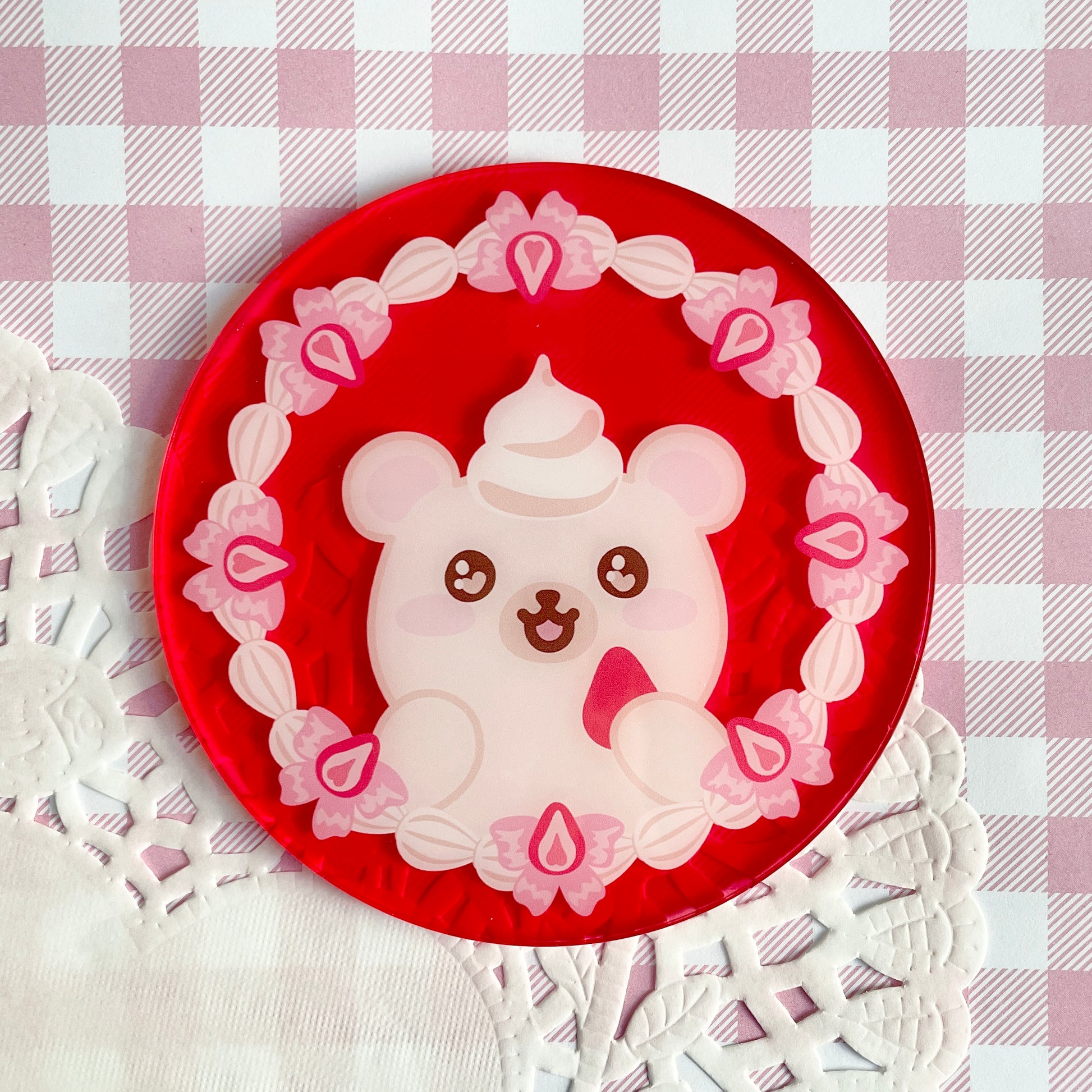 Strawbearies & Cream Coaster image 2