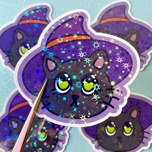 Witch Cat Sticker image 0