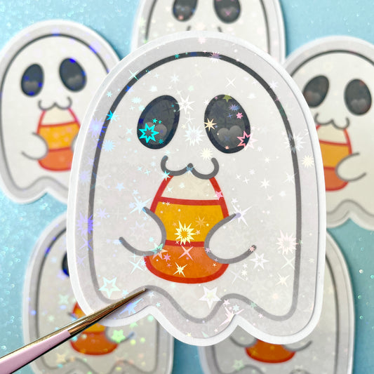 Candy Corn Ghost Sticker image 0