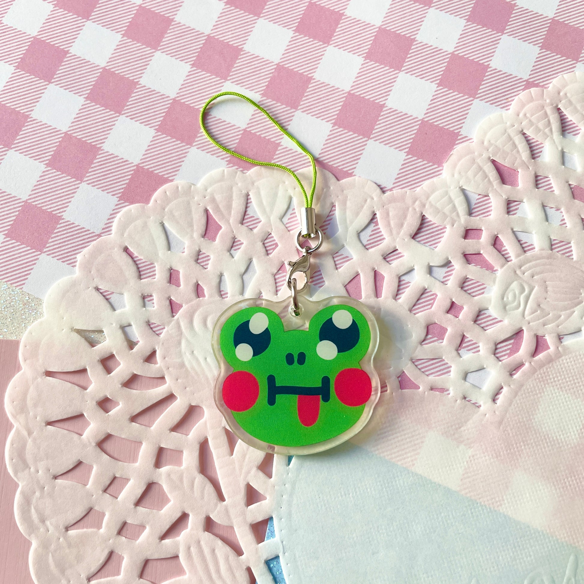 Cheeky Frog Phone Charm image 2