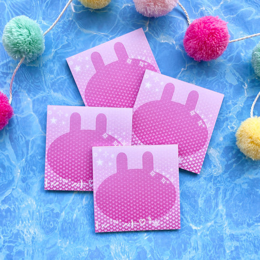 Cyber Bunny Square Memo Pad image 0