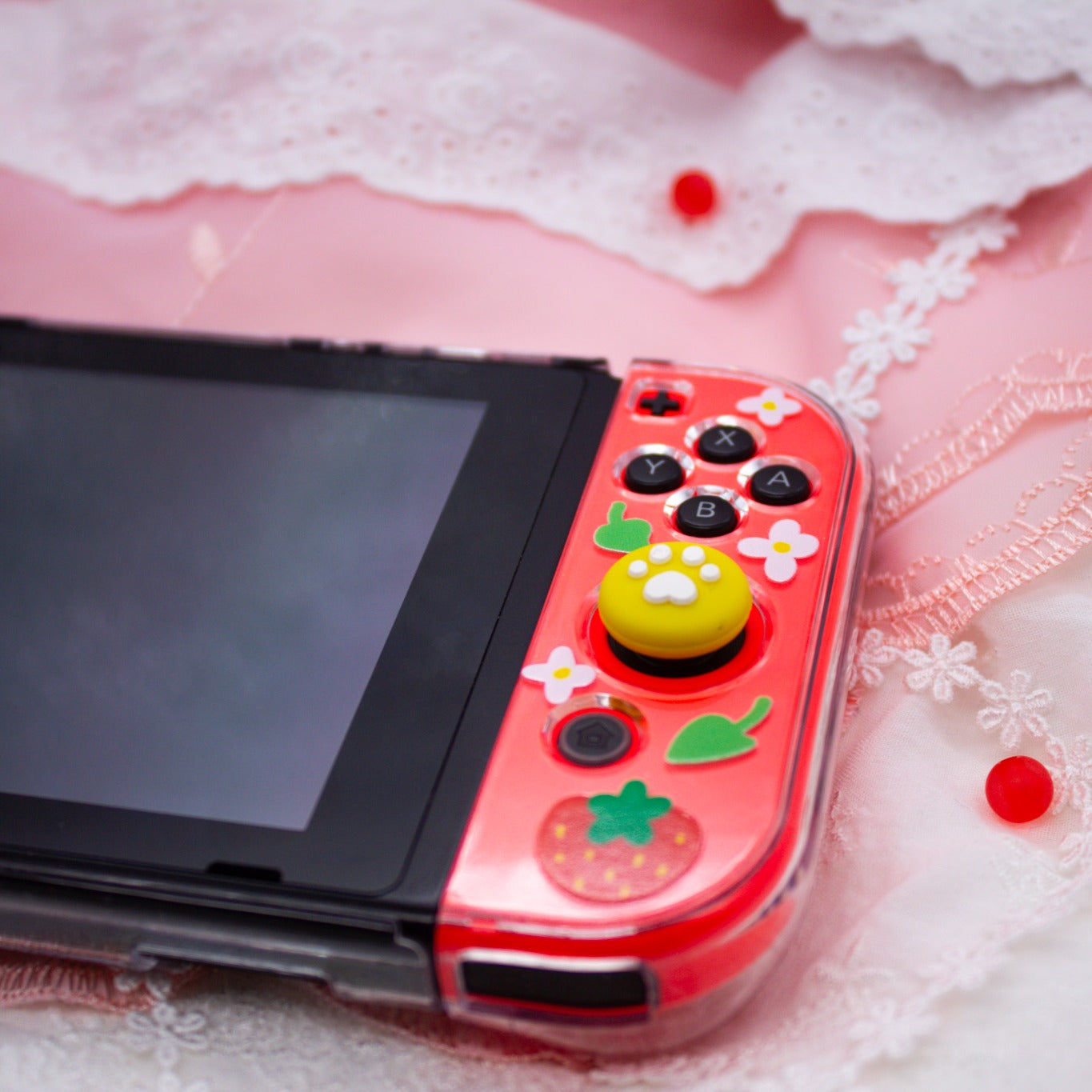 Strawberry Clear Nintendo Switch Case image 4