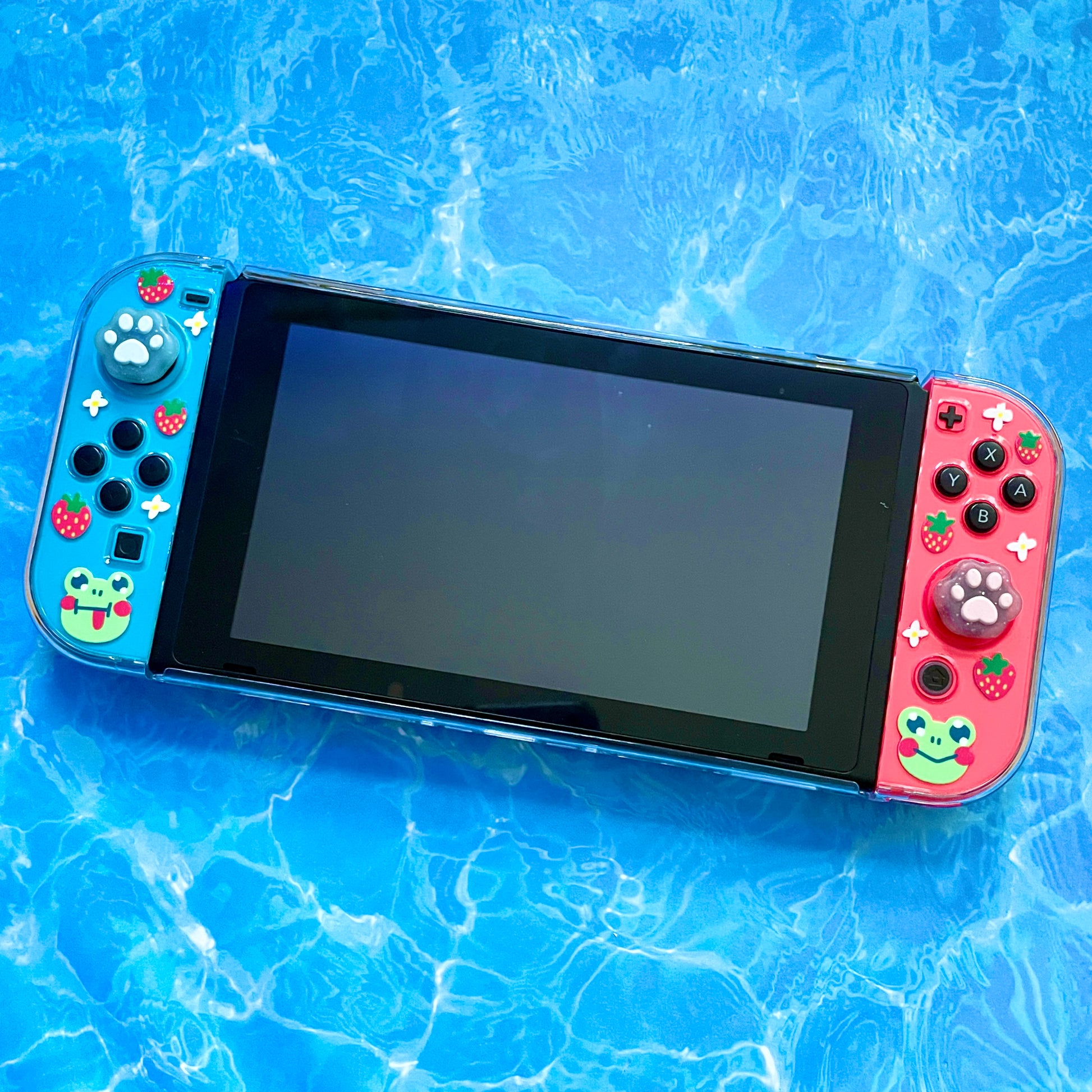 Strawberry Frog Clear Nintendo Switch Case image 3