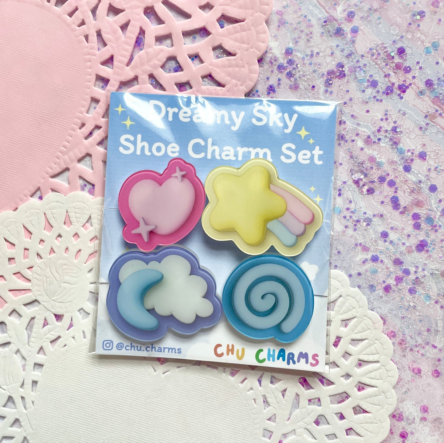 UPDATED Dreamy Sky Shoe Charm Set image 1