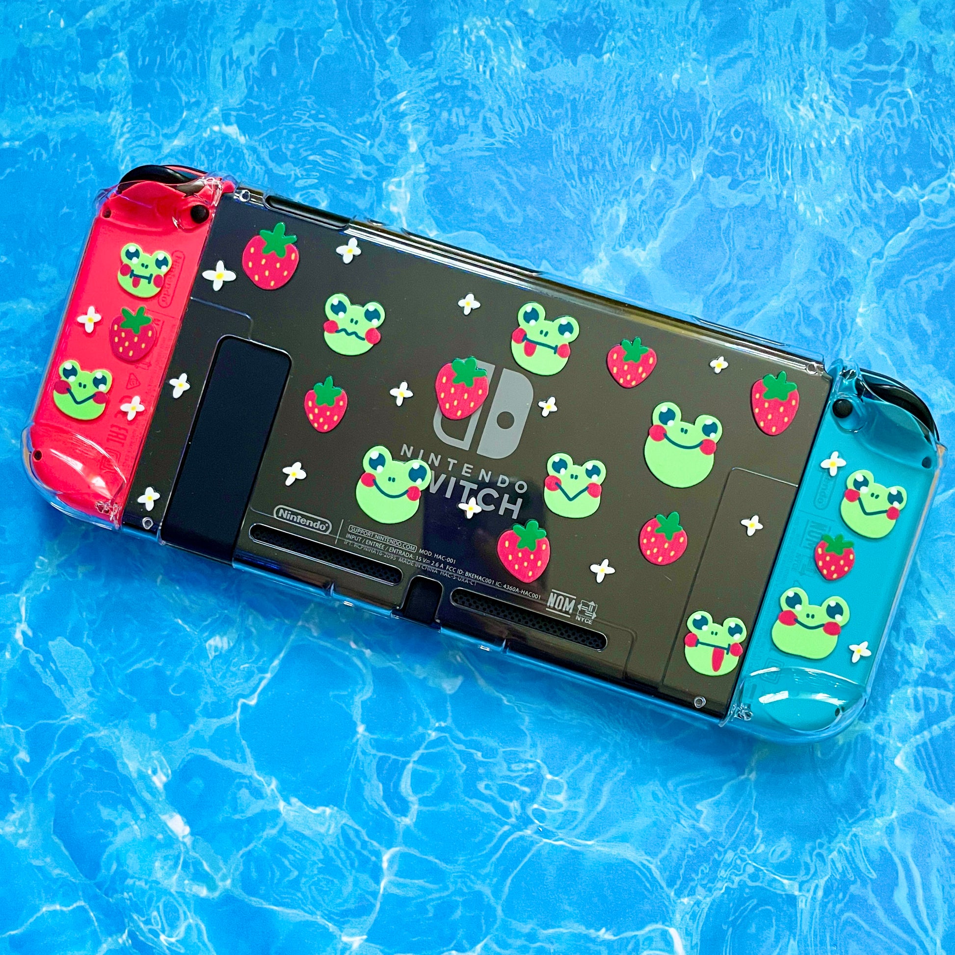 Strawberry Frog Clear Nintendo Switch Case image 0