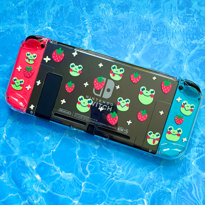 Strawberry Frog Clear Nintendo Switch Case image 0
