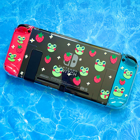 Strawberry Frog Clear Nintendo Switch Case image 0