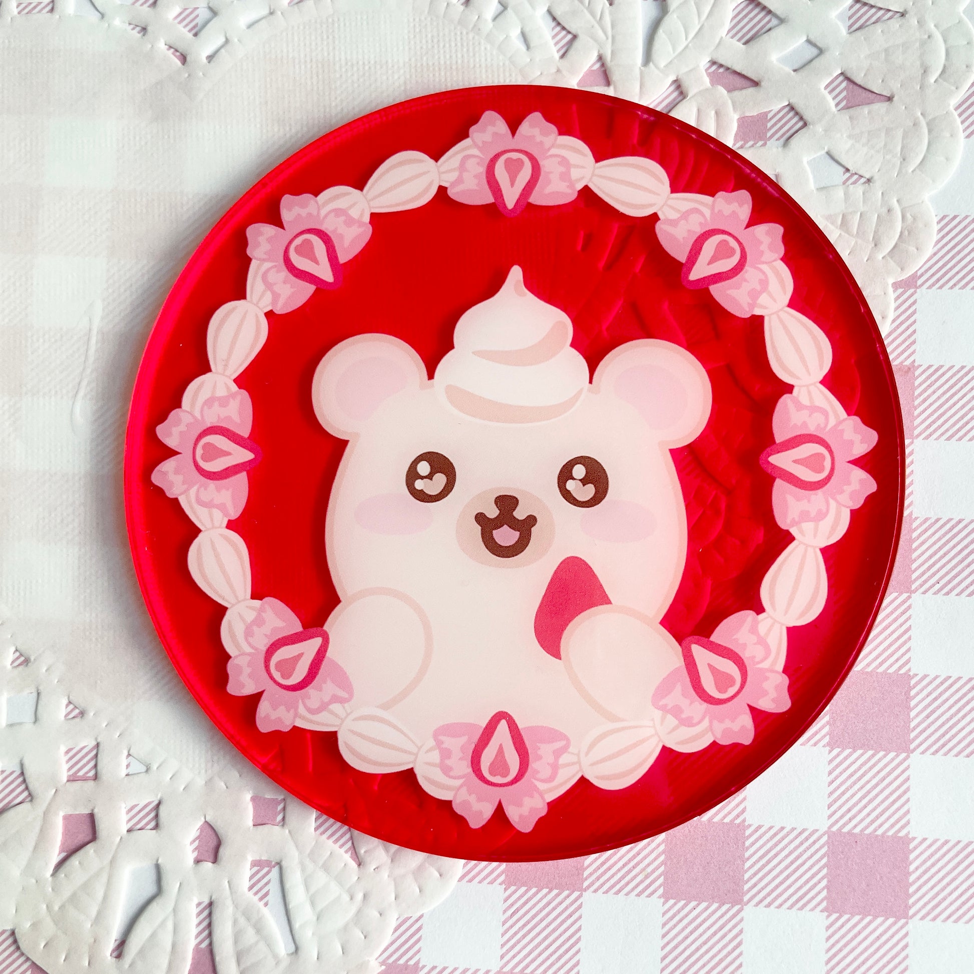 Strawbearies & Cream Coaster image 1