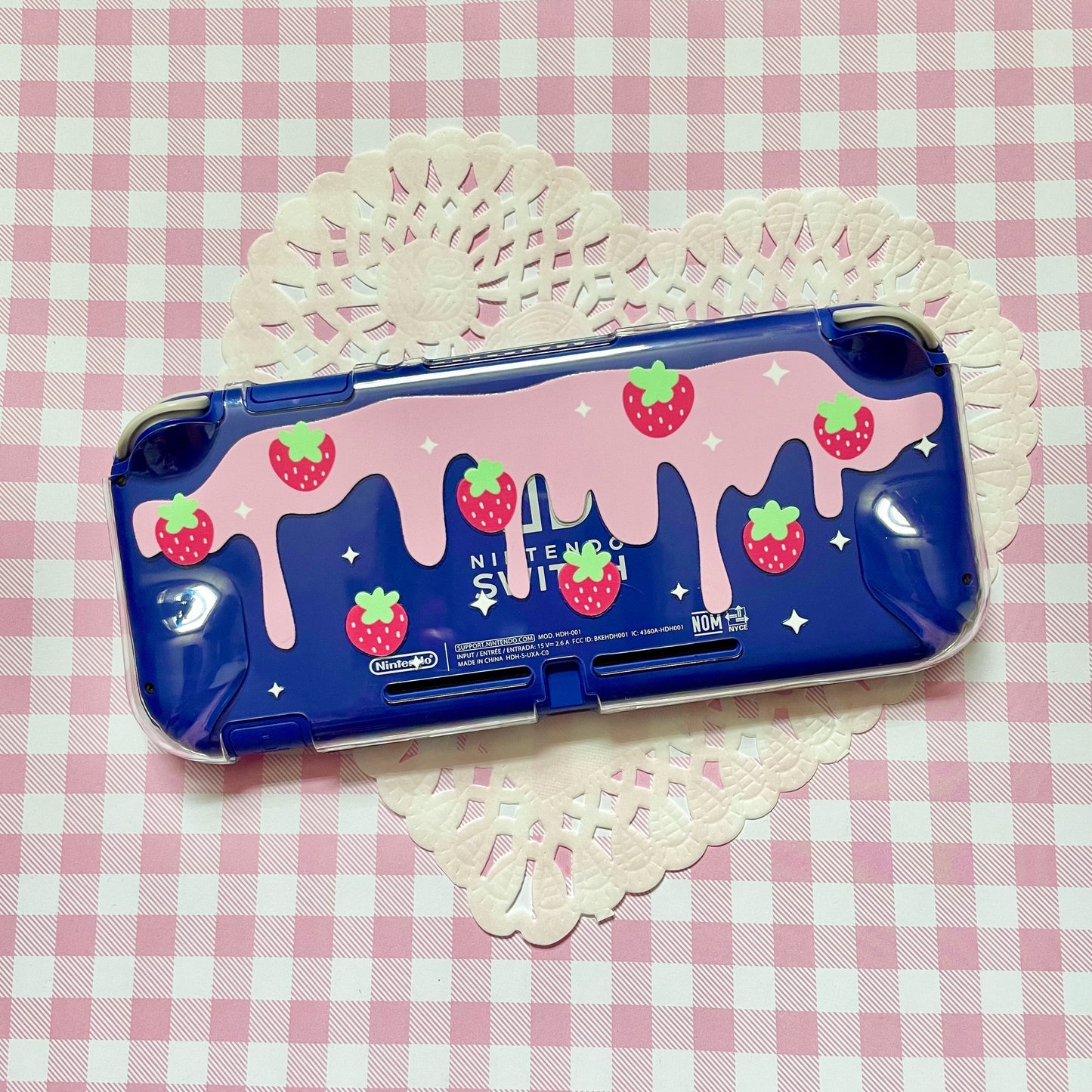 Strawberry Milk Clear Nintendo Switch Lite Case image 0