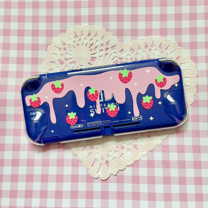 Strawberry Milk Clear Nintendo Switch Lite Case image 0