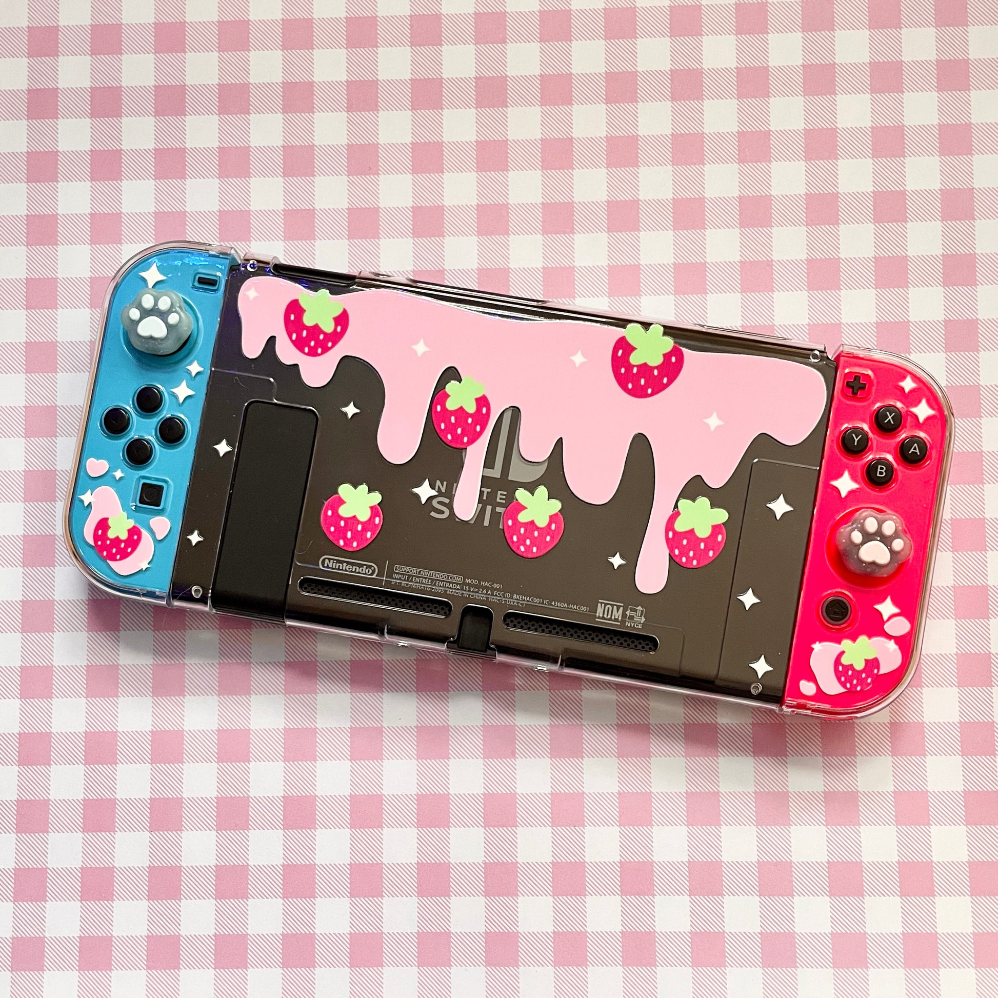 Strawberry Milk Clear Nintendo Switch Case image 0