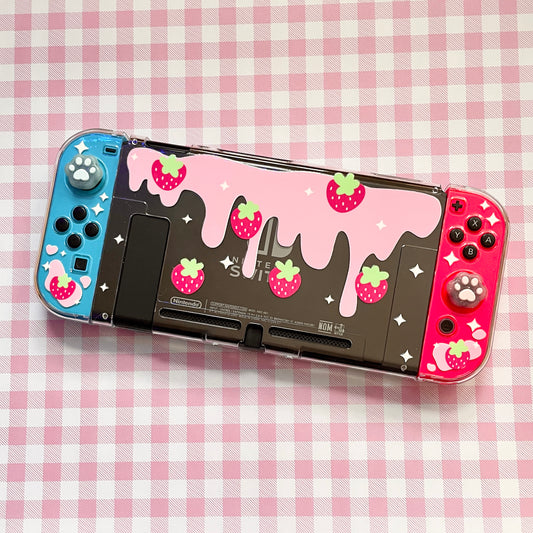 Strawberry Milk Clear Nintendo Switch Case image 0