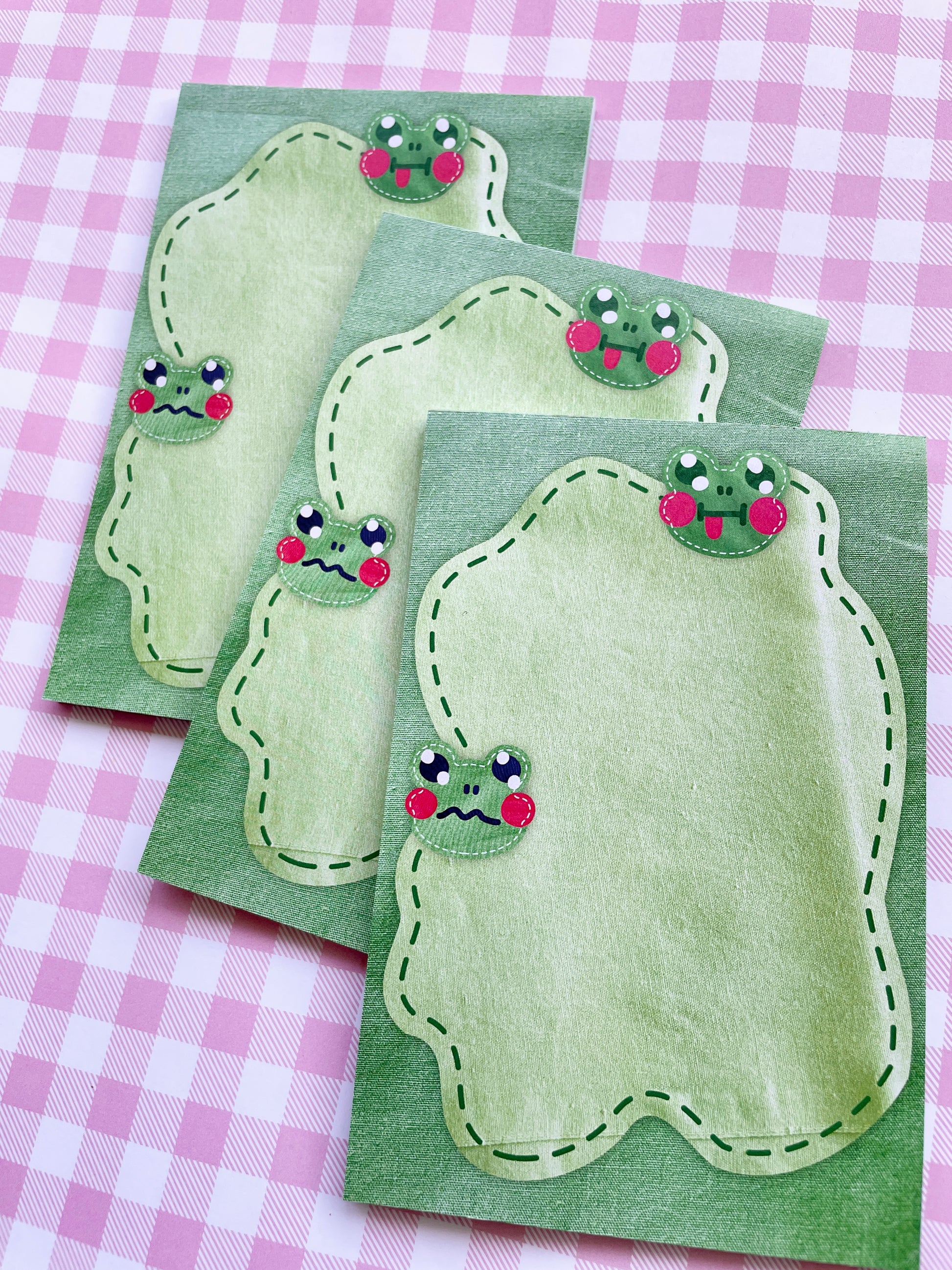 Fabric Frogs Memo Pad image 2
