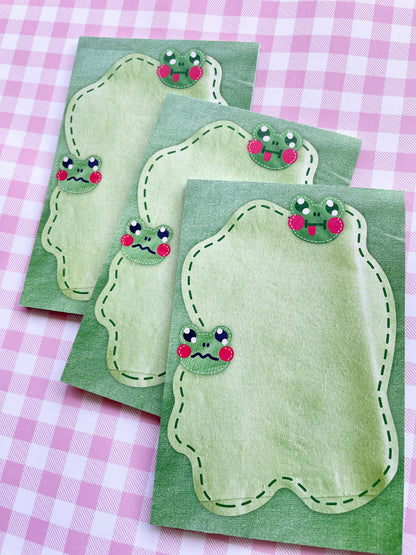 Fabric Frogs Memo Pad image 2