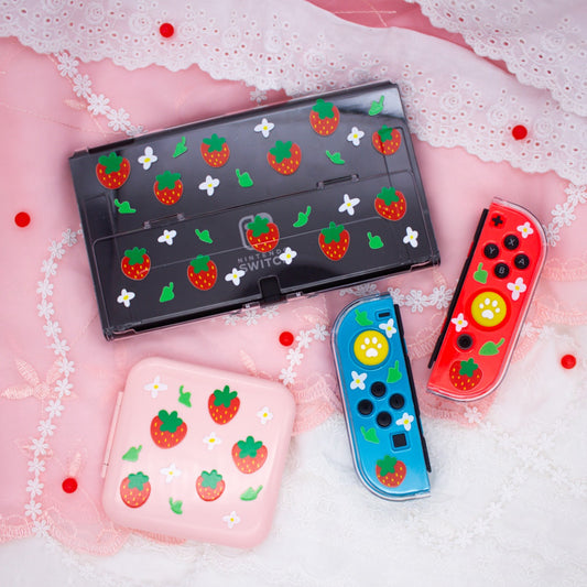 Strawberry Clear Nintendo Switch OLED Case image 0