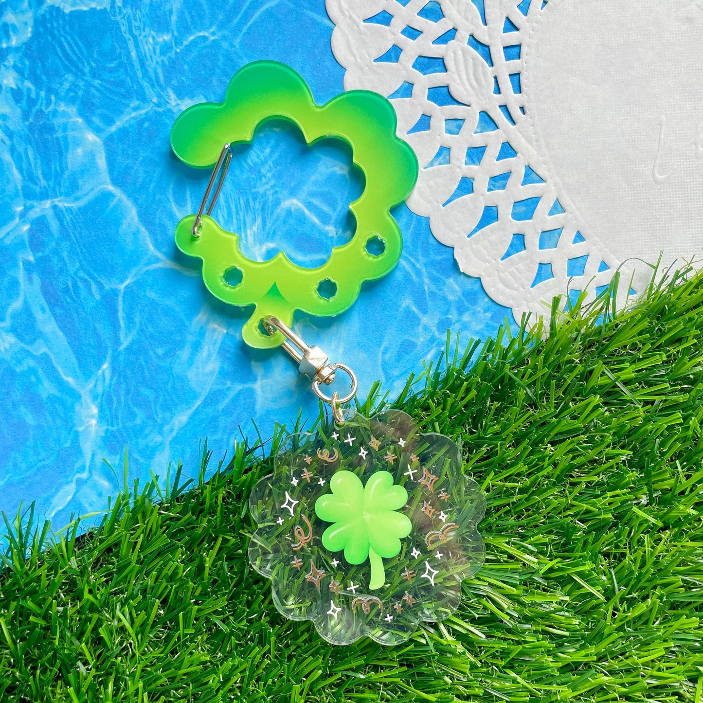 Lucky Clover Acrylic Carabiner image 7