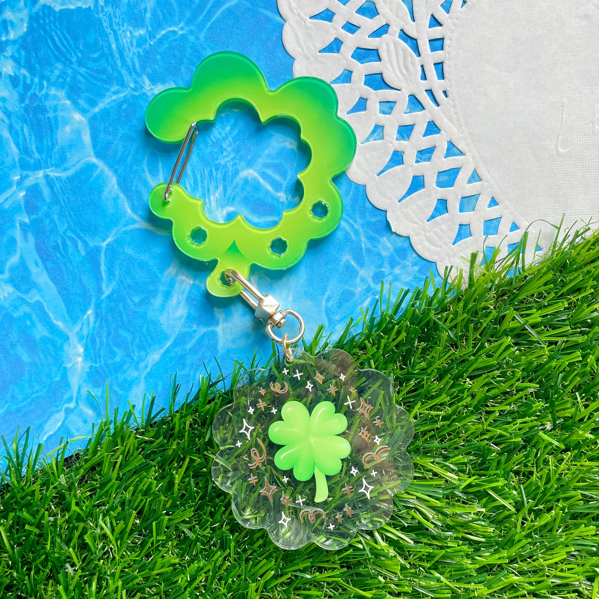Lucky Clover Acrylic Carabiner image 7