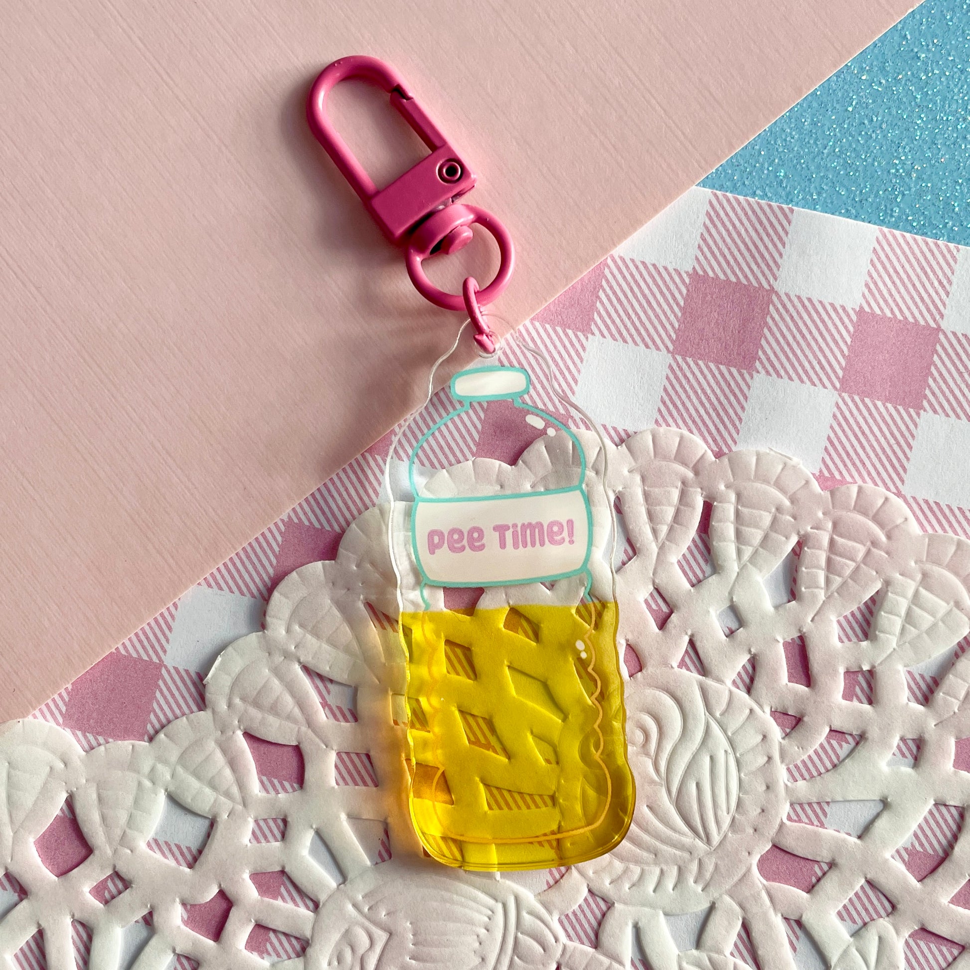 Pee Time Translucent Acrylic Charm image 1