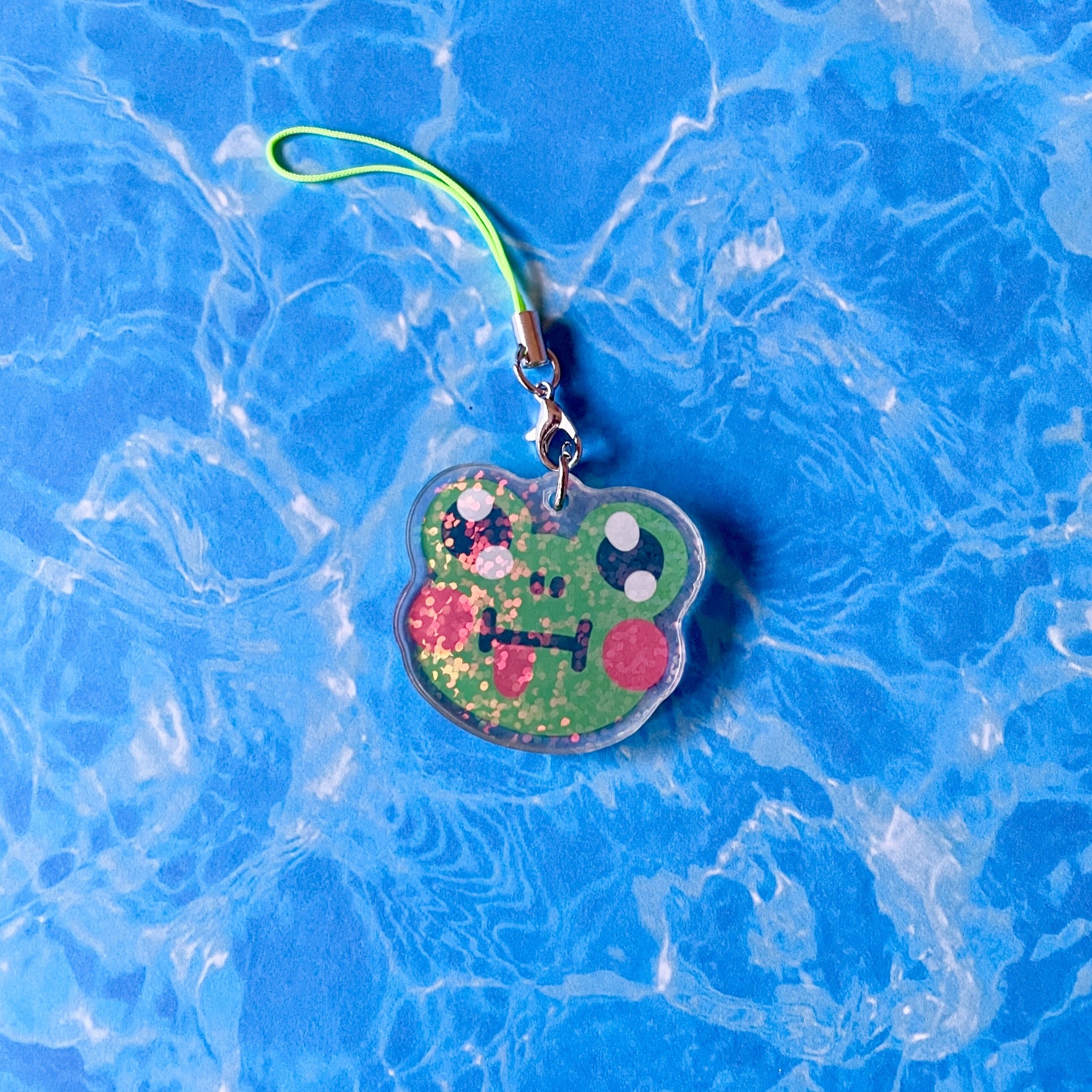Cheeky Frog Phone Charm image 3